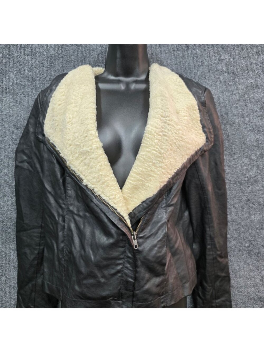 Caslon Zipper Moto Jacket S Black Outerwear Streetwear Edgy Bikercore Grunge